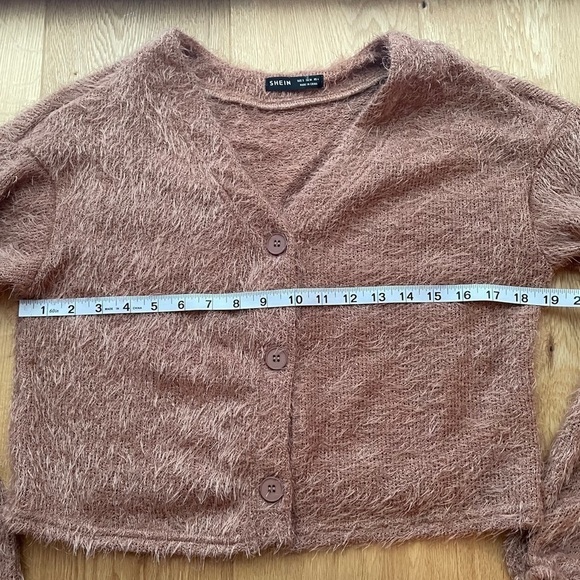 NEW SHEIN FUZZY DROP SHOULDER  CARDIGAN - S - Picture 13 of 16